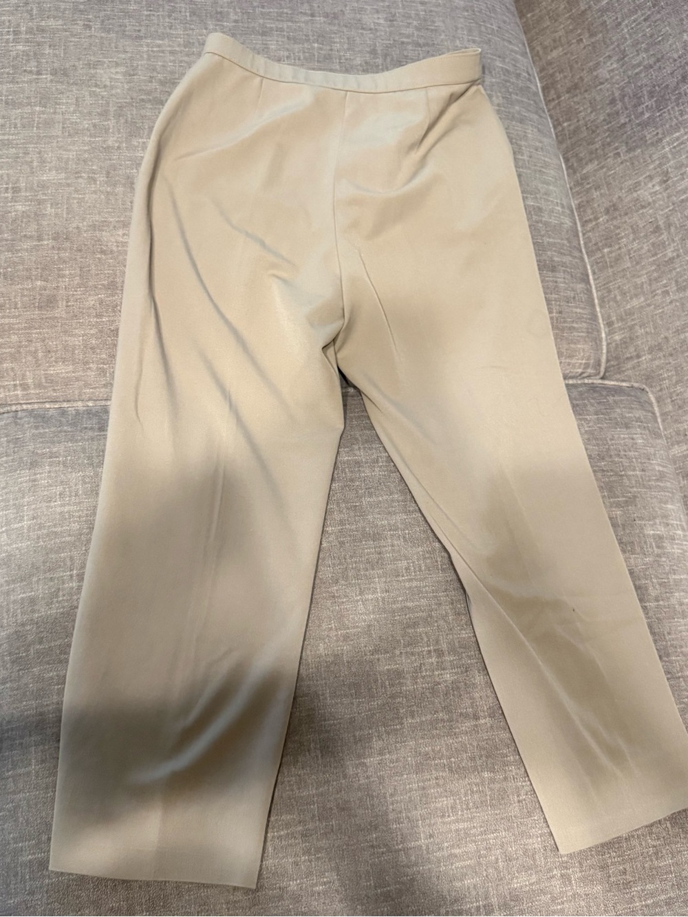 Investments Neutral Beige Cropped Trousers